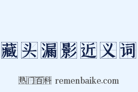 藏头漏影近义词是什么意思的图片